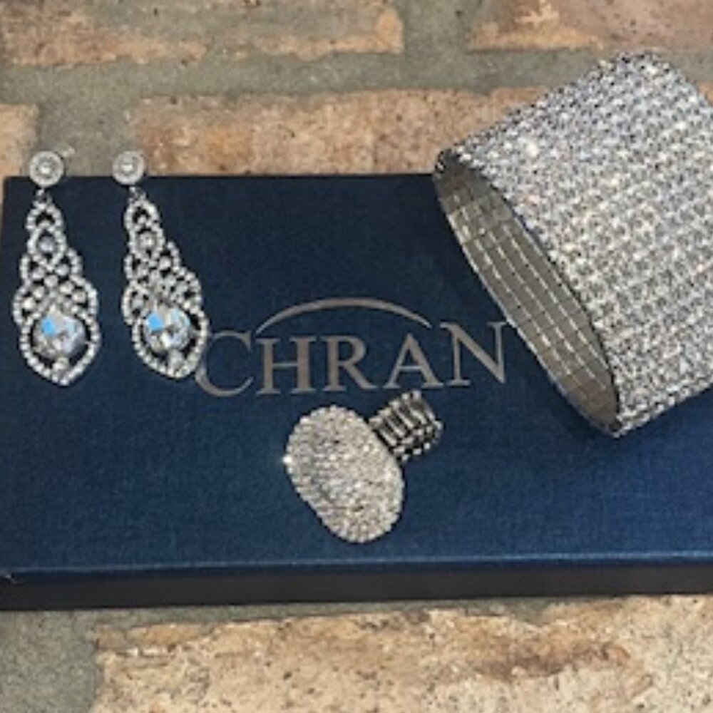 Bikini Contest or Prom or Formal Wear CHRAN Swarovski Crystal Jewelry Set